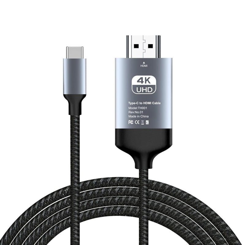 Usb C To Hdmi Cable 4K@60Hz 2M,Braided Usb Type C To Hdmi Adapter For Home Off