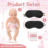 9 Pcs Baby Shower Game Supplies For Blindfold Diaper Changing With Dolls, Blindfolds, And Diapers - Changing Race Game Set (Elephant, Pink)