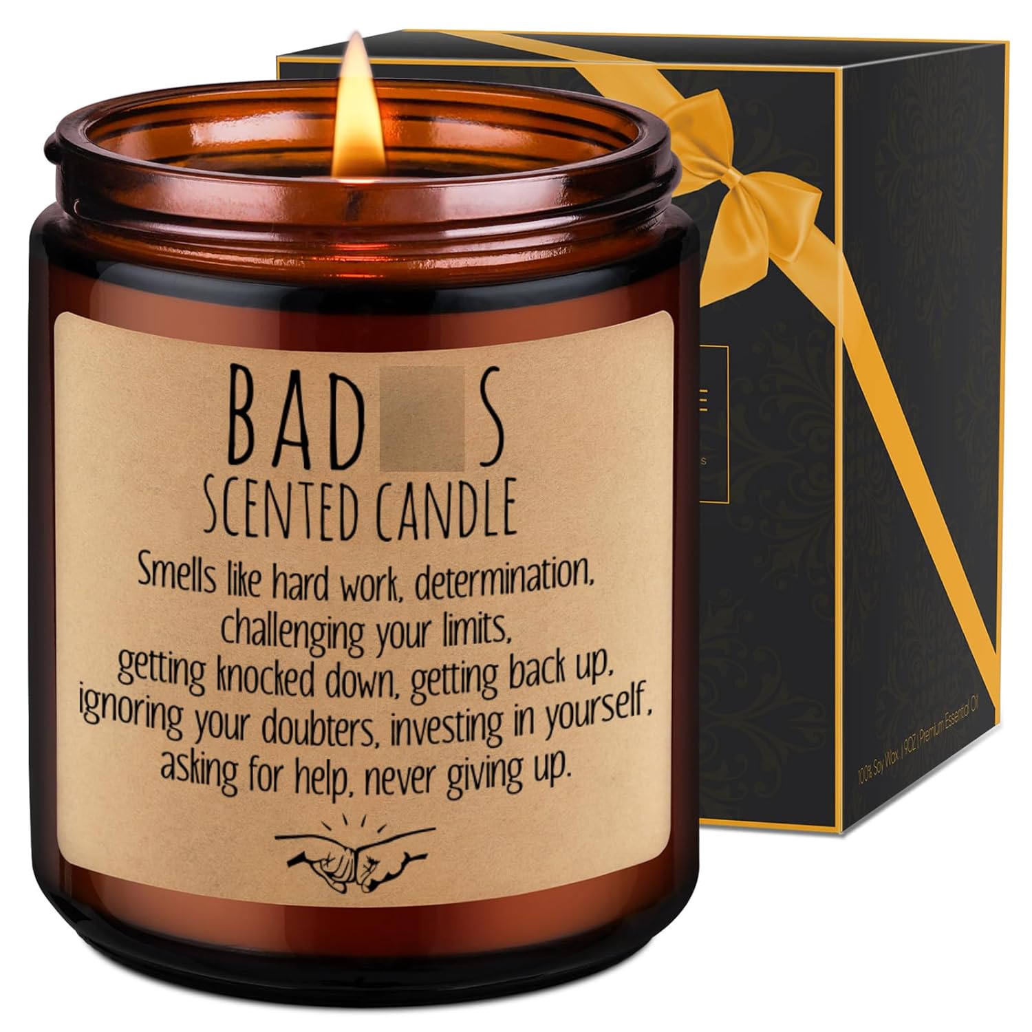 Scented Candle, Congratulations Gifts, Inspirational Candles For Women, Men, Friend - New Job, Promotion, Sobriety Gifts - Funny Graduation, Proud Of You, Sober, You Did It, Motivational Ideas