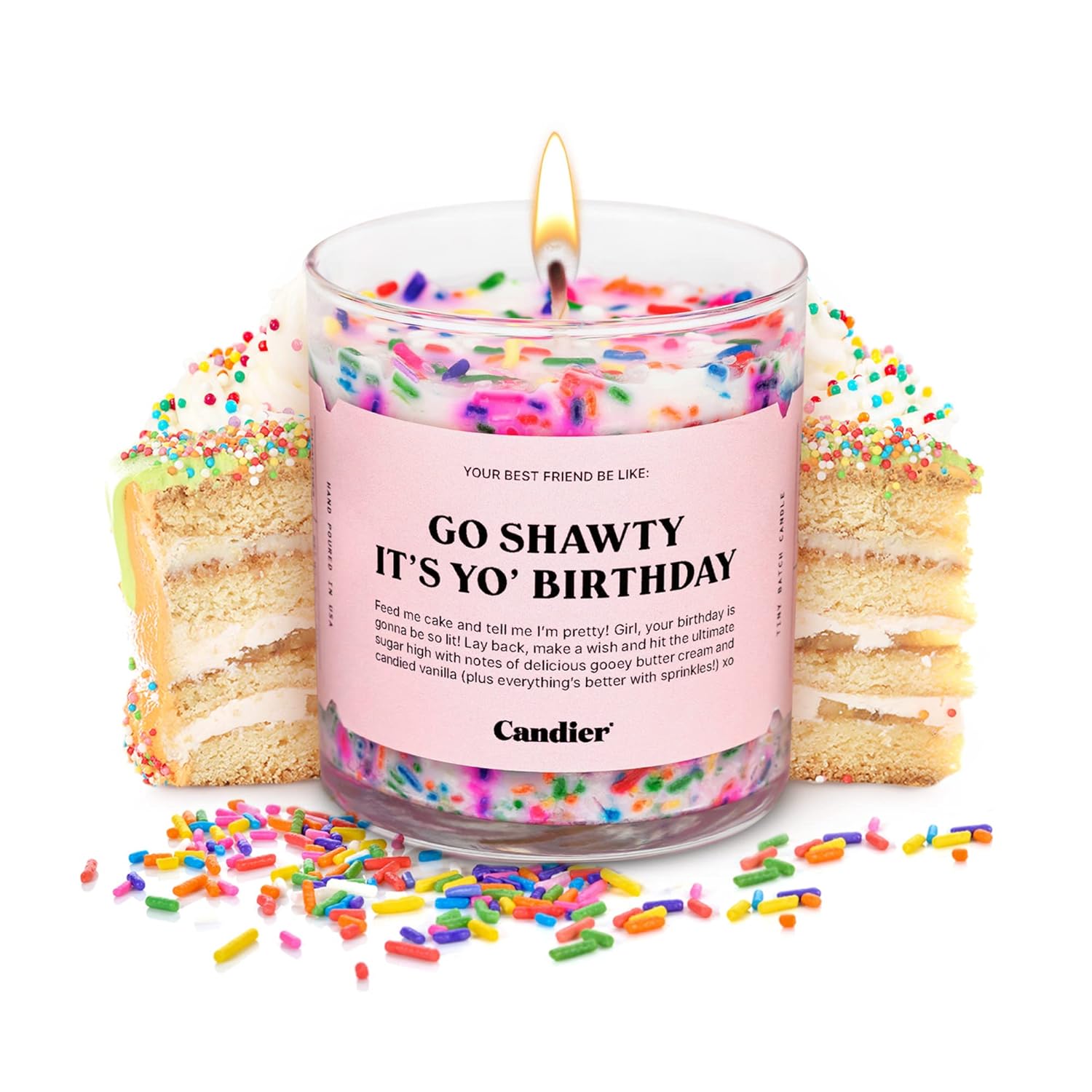 Birthday Cake Scented Candle, Natural Soy Candle With Birthday Cake & Buttercream Notes, Aromatherapy For Relaxation, Unique Candles Gifts For Women, 60-Hour Burn Time - By Ryan Porter