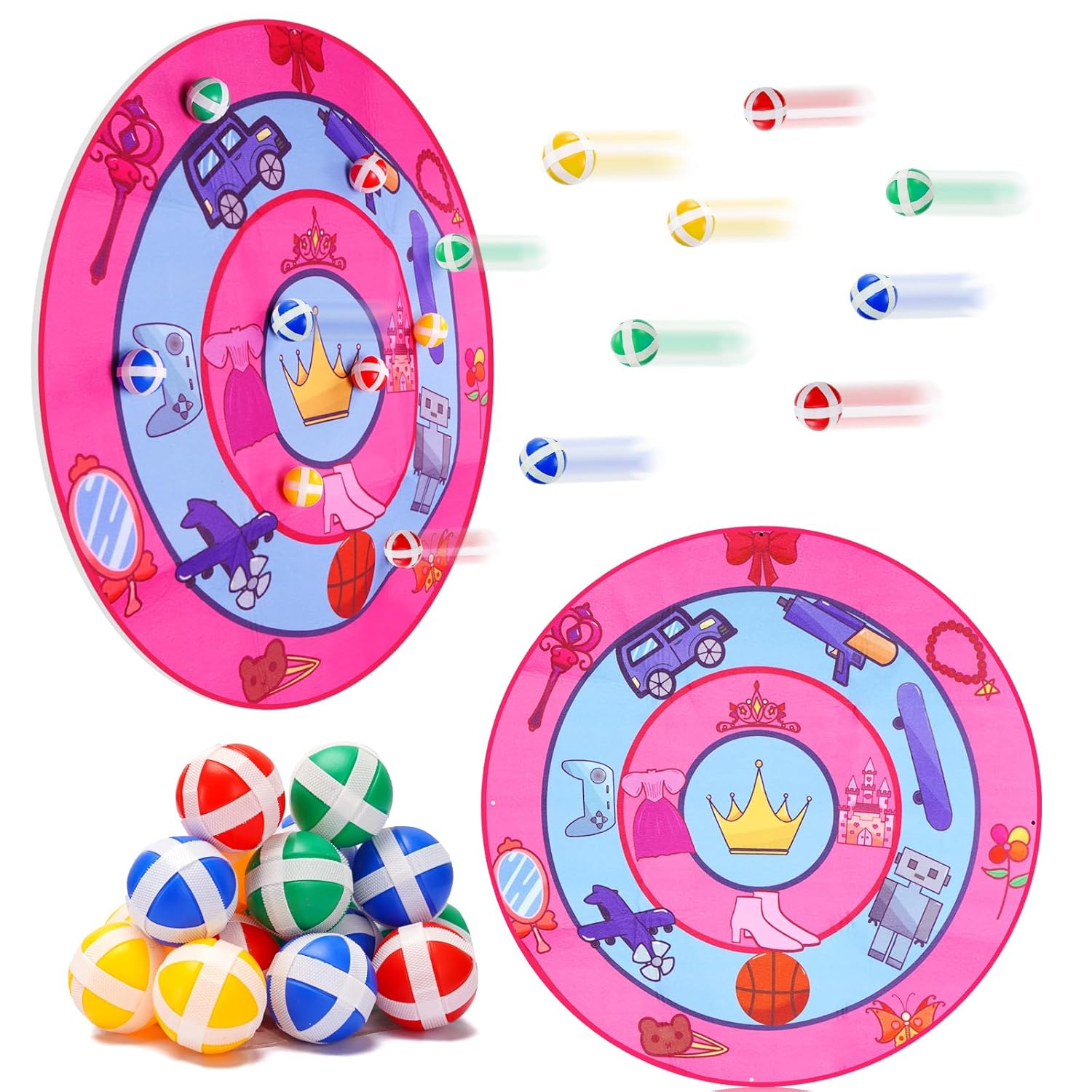 Baby Gender Reveal Voting Games Boy or Girl Baby Shower Games Decorations Kit He or She Dart Board Games with Voting Sticky Balls (20 Balls)