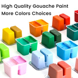 Himi Gouache Paint Set, 112 Colors X 12G Twin Jelly Cup Design In Carrying Case, Non-Toxic Paint For Canvas And Paper, Perfect For Artists, Student, Opaque Painting (Black)