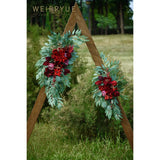 Artificial Wedding Arch Flowers Kit(Pack Of 2) For Wedding Arch, Bridal Shower, Ceremony And Reception Backdrop Decoration (Burgundy)