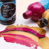 Gold Acrylic Paint Set 16.9Oz (500Ml), Perfect For Canvas, Wood, Fabric, Leather, Cardboard, Paper, Mdf And Crafts