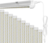 10 Pack 4FT LED Shop Lights 50W 7500LM 6000K V Shape Linkable Garage Warehouse Lights
