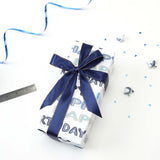 Birthday Wrapping Paper Roll, Mini Roll-17 Inches * 32.8 Feet, Wrap Paper For Men Boys, Kid'S Birthday Party, Baby Boy, Baby Shower, Newborn, New Moms Or Parents, Words Design, 1 Roll