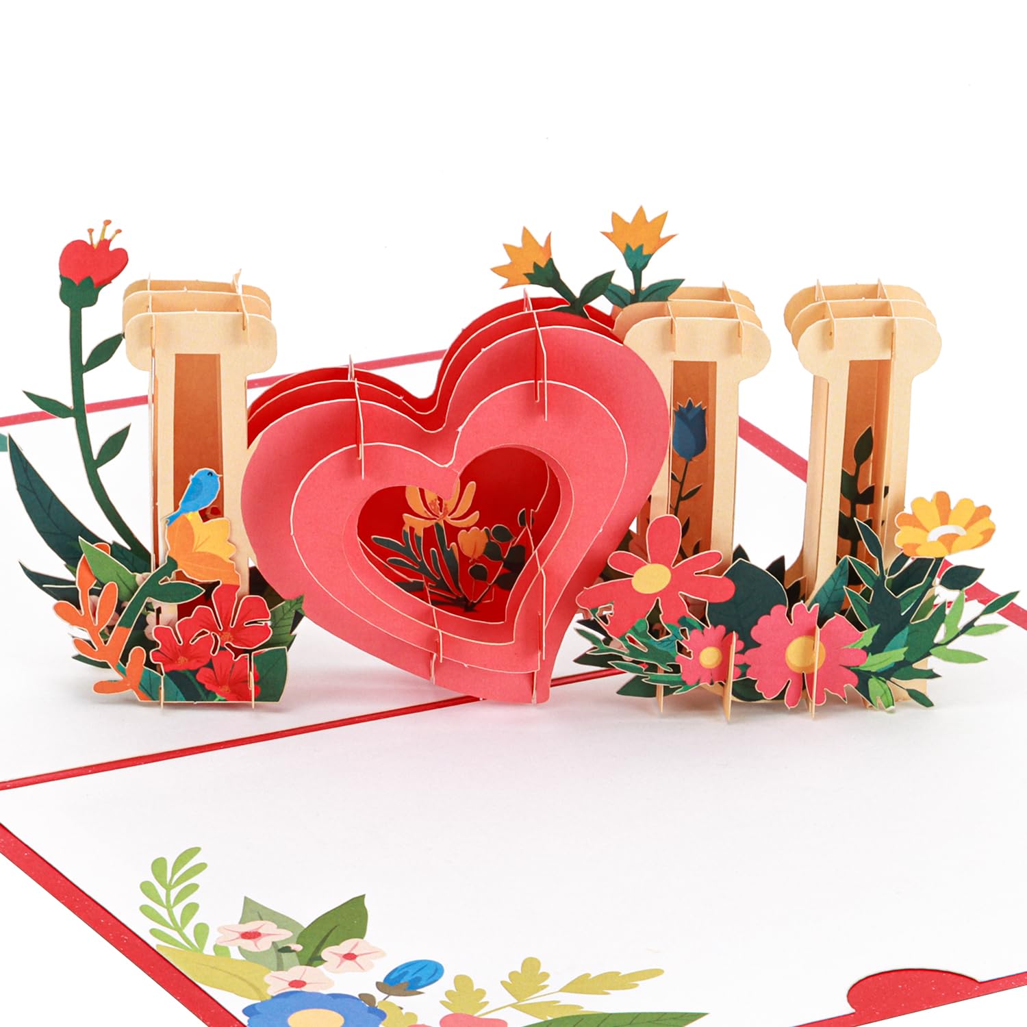 Pop Up Valentines Day Cards, Romantic 3D Love Anniversary Cards, Pop Up Wedding Birthday Gift Card For Her Him Women Wife Husband Couple