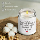 Lavender Scented Candle Gifts For Women Nurse Practitioner, Nurse Because Bad Ss Life, Funny Thanksgiving Christmas Birthday Nurse Week Appreciation Candles Gift For Nursing Graduation-71