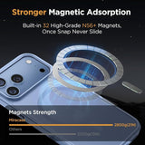 Magnetic Shockproof Phone Case for iPhone 18 Pro Max Glacier Blue Protective Cover MagSafe Compatible Matte Finish Drop Protection