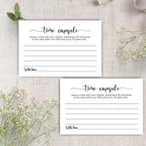 50 Time Capsule Cards For 1St Birthday Or Baby Shower Game Activity (4" X 6")
