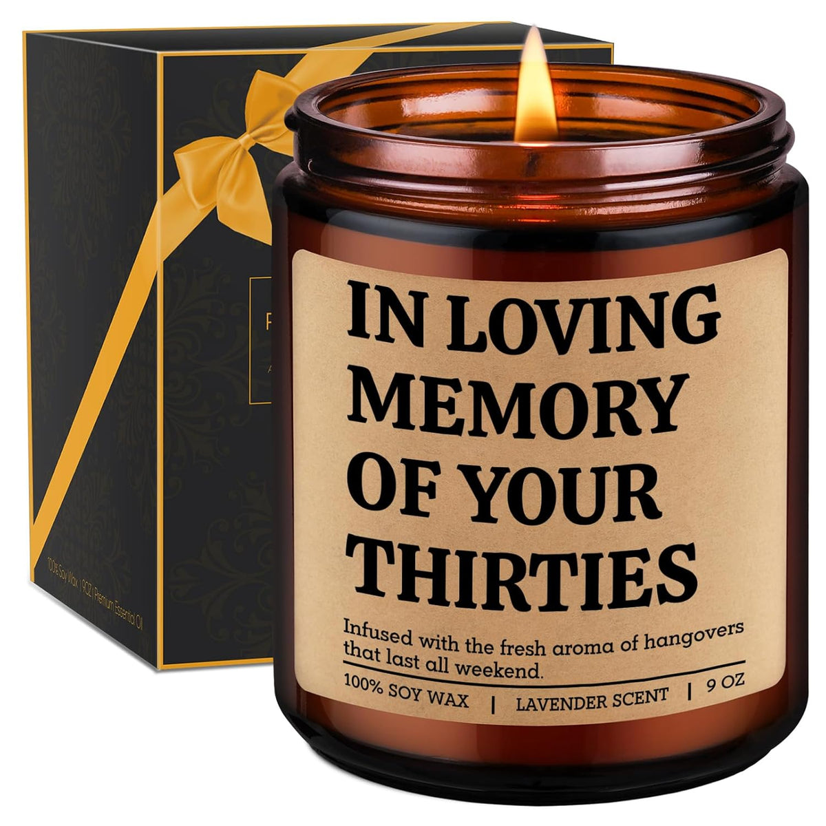 Scented Candle, 40Th Birthday Gifts For Women, Men - Happy 40 Year Old Birthday Gifts For Her, Him - 40Th Bday Decorations - Funny 1986, Fortieth, Turning 40 Bday Ideas For Woman, Friend, Mom