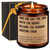 Book Candle, Writing Writer Gifts For Women, New Author, Creative Gifts For Writers Future, Published Author, Aspiring Book Lover Reader, Valentines First Book'S Inspirational Literary Candles