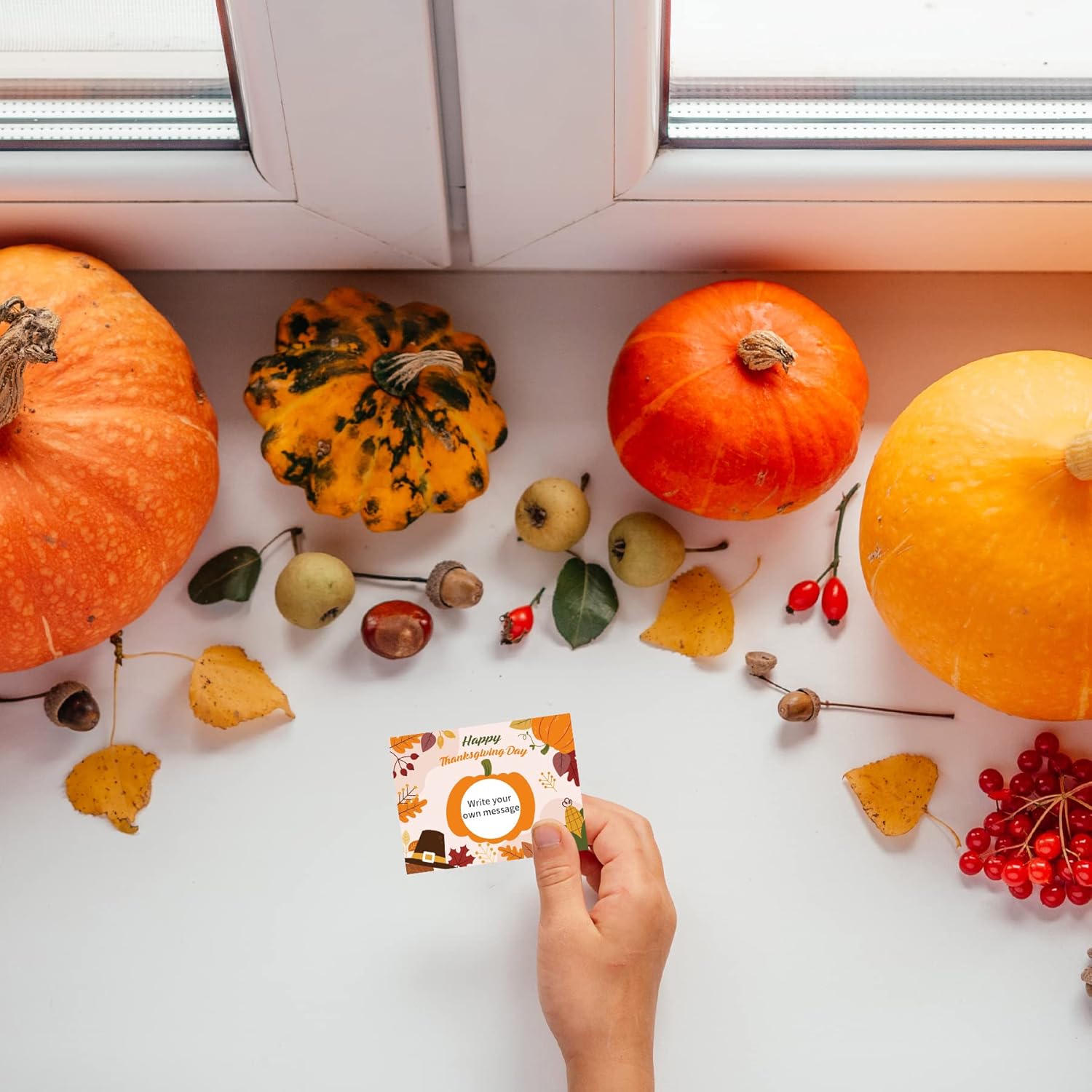 Thanksgiving Day Diy Scratch-Off Cards–Fall Give Thanks Turkey Day Dinner Game Party Supplies Favors 40Pcs