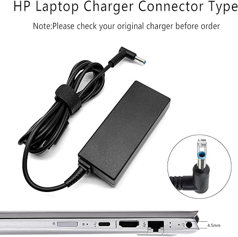 HP 45W 19.5V 2.31A Blue Tip Laptop Charger AC Adapter for Pavilion x360 ZBook