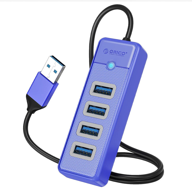 ORICO USB Hub for Laptop, 4 Port USB Splitter 5Gbps Data Transfer, USB Port Hu