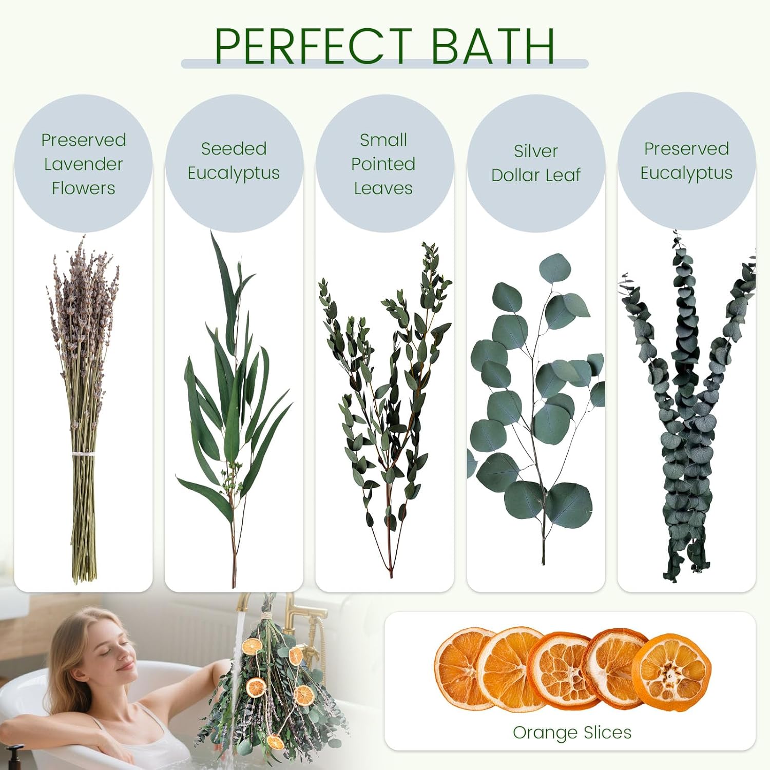 2 Pack Real Dried Shower Eucalyptus Hanging, 15''-17'' Bathroom Spa Shower Dried Plants And Bouquet Lavender Bundle With Lemon Slices For Diy Crafts Home Wall Wedding Christmas Decor