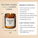 -9Oz Vanilla Scented Funny Mother'S Day Gift For Mom, Daughter To Mother Appreciation Candle, Hand-Poured Eco-Friendly Vegan Candle, Relaxing Gift For Women