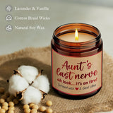 Funny Candle Gifts For Aunt, Aunt'S Last Nerve, Cool Auntie Birthday Candles Gift Ideas For Auntie From Niece Or Nephew, Lavender & Vanilla Candles Gift Ideas For Aunty Birthday Christmas-38