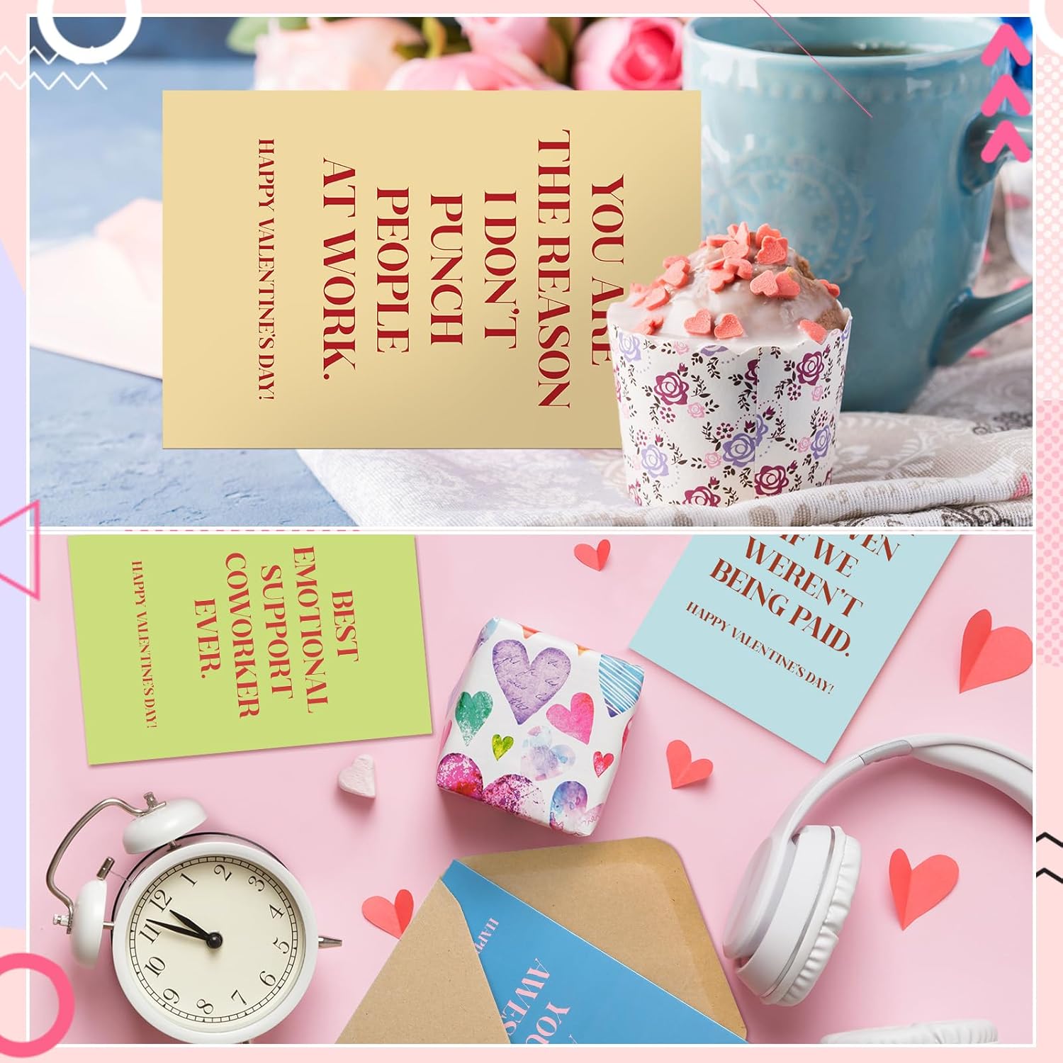 48 Pcs Valentines For Coworkers Funny Greeting Cards Bulk With Envelopes And Stickers Humorous Valentine'S Day Card For Employees Family Colleagues Gift Supplies, 4 X 6