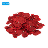 3.9" Artificial Orchid Flower Heads, 40 Pack Silk Phalaenopsis Fake Butterfly Orchid Heads For Wedding Floral Bouquet Decor Diy Craft Making, Red