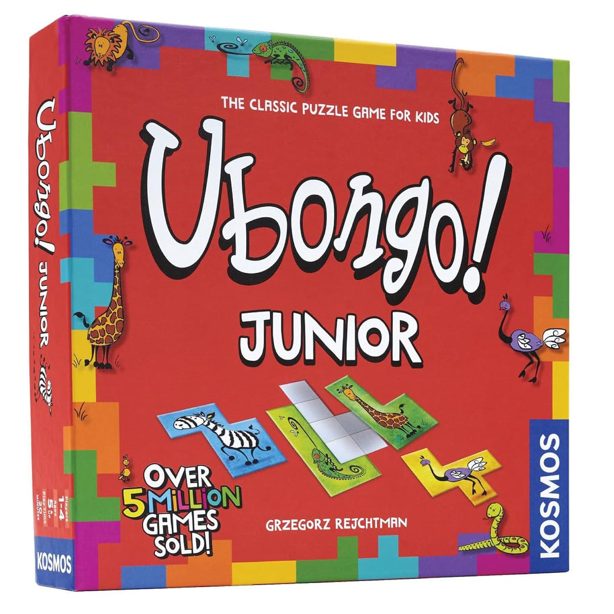 Thames & Kosmos | Ubongo Junior - Sprint to Solve The Puzzle | Family Friendly Board Game, Great for Kids | Highly Re-Playable | Quality Components