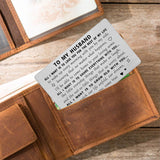 Gifts For Husband - Engraved Metal Husbnad Card - Husband'S Birthday Anniversary Valentine'S Day Card Gift From Wife