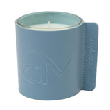 Ocean Dream Scented Soy Wax Candle, 7 Oz With Glass Jar, Vintage Leather Sleeve & Natural Wood Lid - Luxe Home Fragrance Gift