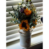 Fake Flowers In Vase,Sunflowers Artificial Flowers Silk Flower Arrangements With Metal Flower Vase Faux Flowers Sunflower Kitchen Decor Yellow Bathroom Decor Sunflower Gifts For Women (Yellow)