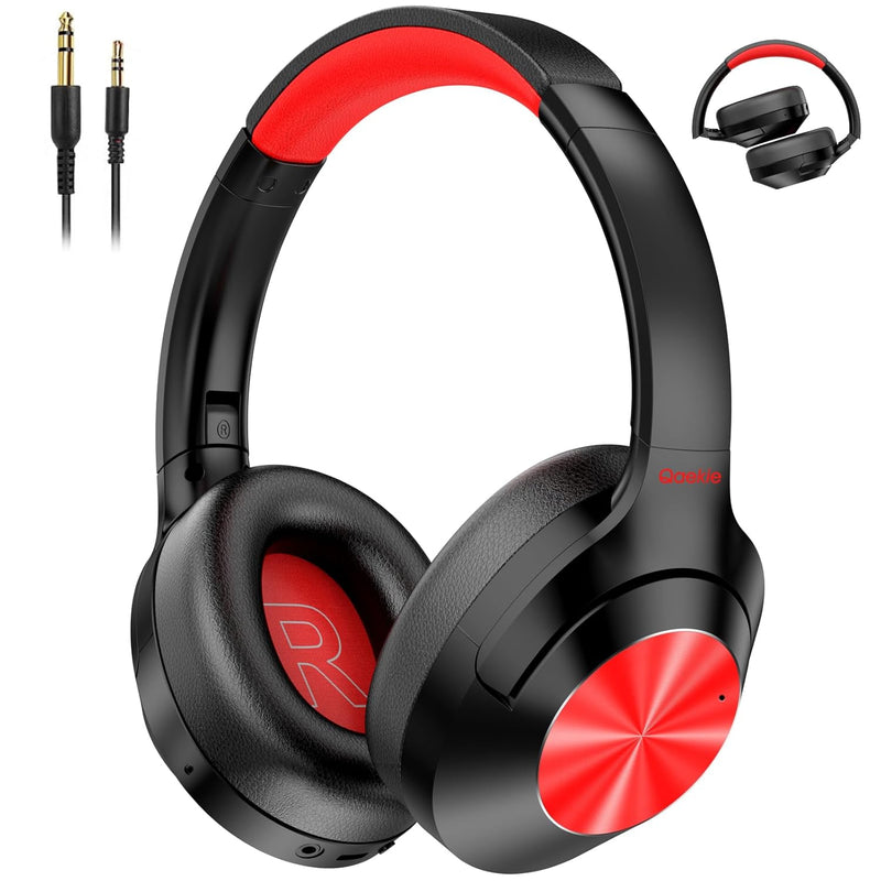 Hybrid Active Noise Cancelling Headphones - 100H Playtime Wireless Over Ear Bl