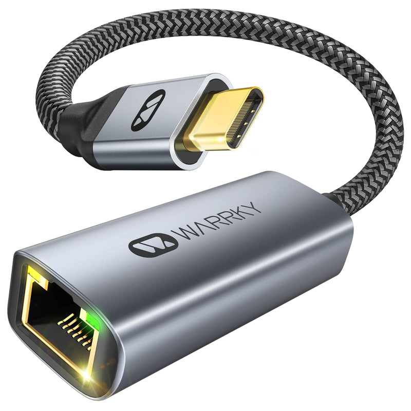 Usb C To Ethernet Adapter, 1Gbps High-Speed, Gold-Plated Connectorrj45 To Type