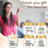 4 Set Christmas Candle Gift For Teacher Appreciation Thank You Gifts For Women Teacher Appreciation Gift Candle Aromatherapy Thank You For Helping Me Grow