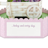 Hallmark Paper Wonder Mother's Day Pop Up Card (Cart of Pansies) for Birthday for Her, Spring, Any Occasion