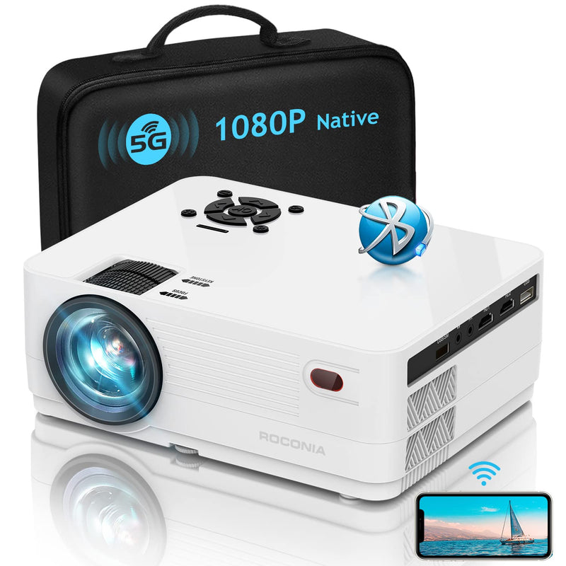 5G Wifi Bluetooth Native 1080P Projector, 9000Lm Full Hd Movie Projector, 300"