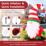 6 Ft Christmas Inflatables Decorations Outdoor?Blow Up Gnome Tumbler With Built-In Led Lights For Indoor Holiday Party Y