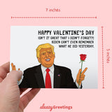 Donald Trump Funny Valentine'S Day Card | Funny Vday Card For Him Her | Trump Makes Fun Of Joe Biden