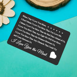 Engraved Wallet Insert Card For Boyfriend I Love You Most Gifts For Husband Metal Wallet Card Anniversary Cards Gift For Men Husband Wedding Engagement Valentines Day Gifts For Him Couple Gifts