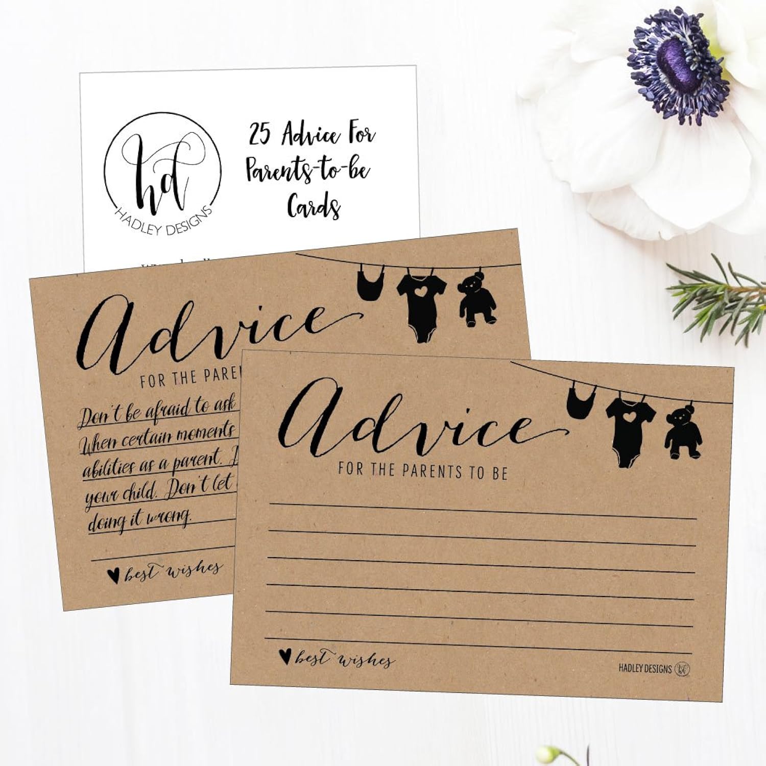 25 Rustic New Mommy Or Parent Advice Cards For Baby Shower Game Activities Ideas, Expecting Words Of Wisdom Message For Parent To Be Boy Girl Co-Ed Couples Gender Reveal Keepsake Alternative Guestbook