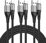 3 Pack USB A to USB C Cable 10FT 3A Fast Charging Braided Cord for Samsung Galaxy Google Pixel LG Motorola USB C Devices