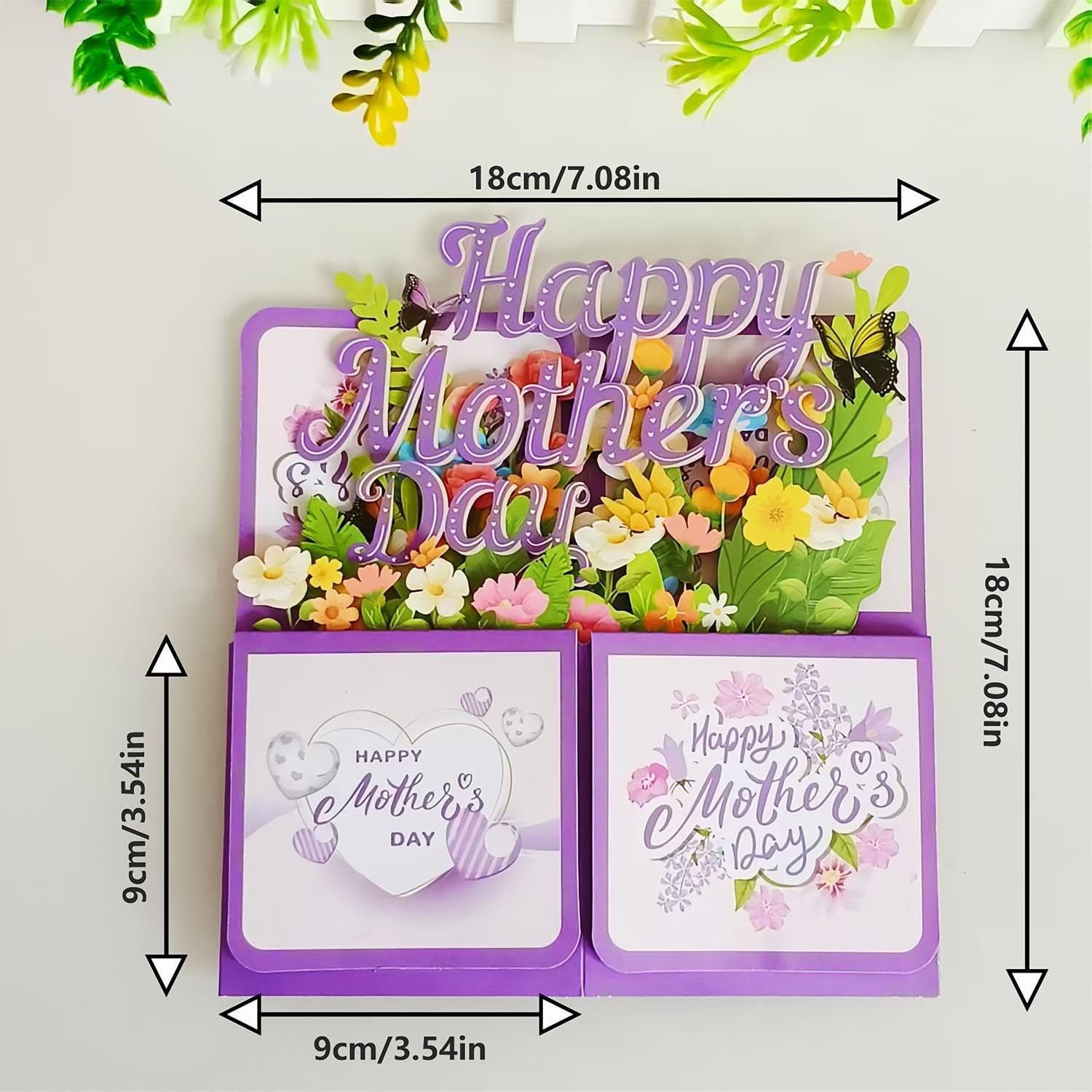 3D Pop-Up Mother'S Day Card -Happy Mother'S Day Flower Pop-Up Card With Envelope And Note Label Included For Mom, Grandmother, Any Mother Figure In Your Life