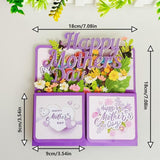 3D Pop-Up Mother'S Day Card -Happy Mother'S Day Flower Pop-Up Card With Envelope And Note Label Included For Mom, Grandmother, Any Mother Figure In Your Life