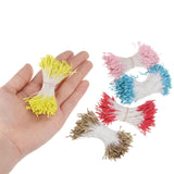 1080 Pack Double Heads Flower Stamen-1Mm Artificial Flower Stamen Pistil Matt Pearl Floral Stamen, Apply To Diy Cake Craft/Christmas Card/Wedding Home Decor(White)