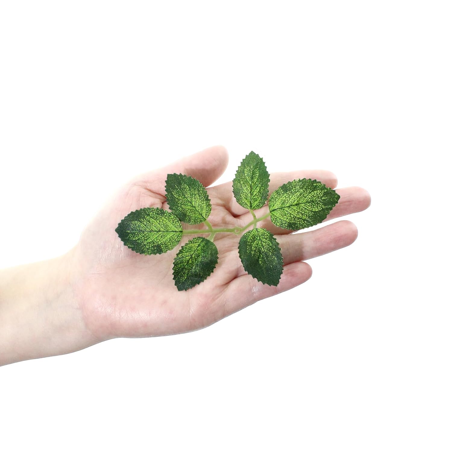 100 Pcs Artificial Flowers Green Leaf Bulk Faux Greenery Silk Fake Rose Leaves Bouquet Garland Wreath Floral Arrangement Supplie Diy Craft (6 Small-Leaf Green)