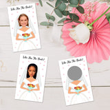 Bridal Shower Games - Scratch Off Card Game For Door Prizes, Lottery, Ice Breaker - Scratch Off Bridal Shower Game - Funny Bachelorette Party Games - Decorations For Bridal Shower - 35 Cards(White)