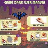Spooky Halloween Party Games For Adults, Pumpkin Halloween Scratch Off Cards -50Pcs, Party Supplies For Small Business Favors - A05