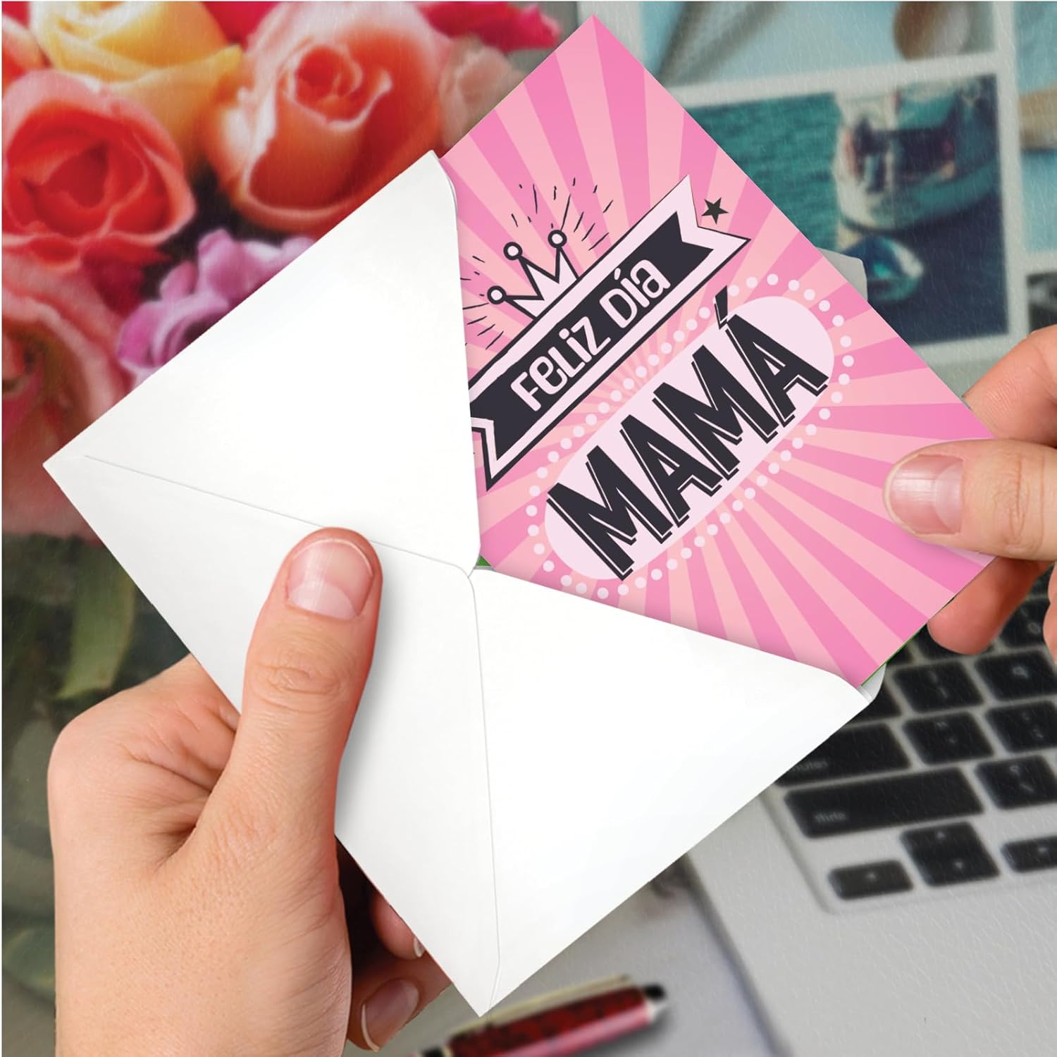 Funny Spanish Mother'S Day Greeting Card With 5 X 7 Inch Envelope For Women (1 Card) Mom Spanish Mom'S Day C8396Mdg-Sl