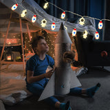 20 Led Space String Lights, Magical Rocket And Astronaut Decor | Usb&Battery Powered For Children'S/Kids' Rooms, Party,