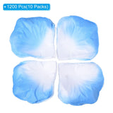 Artificial Rose Petals, 1200Pcs Fake Flowers Silk Petal Decoration Supplies For Romantic Night Wedding Party Event Decor, Light Blue White