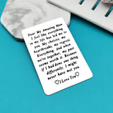 Engraved Wallet Insert Card For Boyfriend Fiance Husband Christmas Birthday Valentines Day Gifts For Men Wedding Anniversary Card Gift I Love You Gift For Him