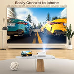 2024 Mini Projector, 9000 Lux, Full HD 1080P, iOS/Android/USB/Game Console