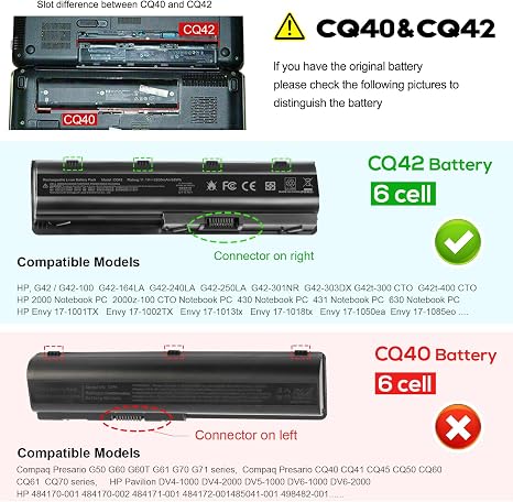 HP MU06 MU09 Replacement Laptop Battery 593553 001 593554 001